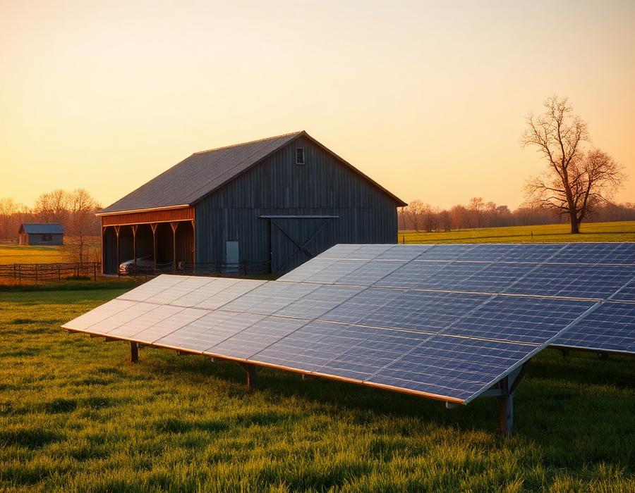 Propriedade rural com usina solar